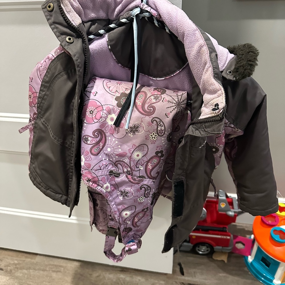 Mexx Lavender and Black Baby 2 pieces snowsuit